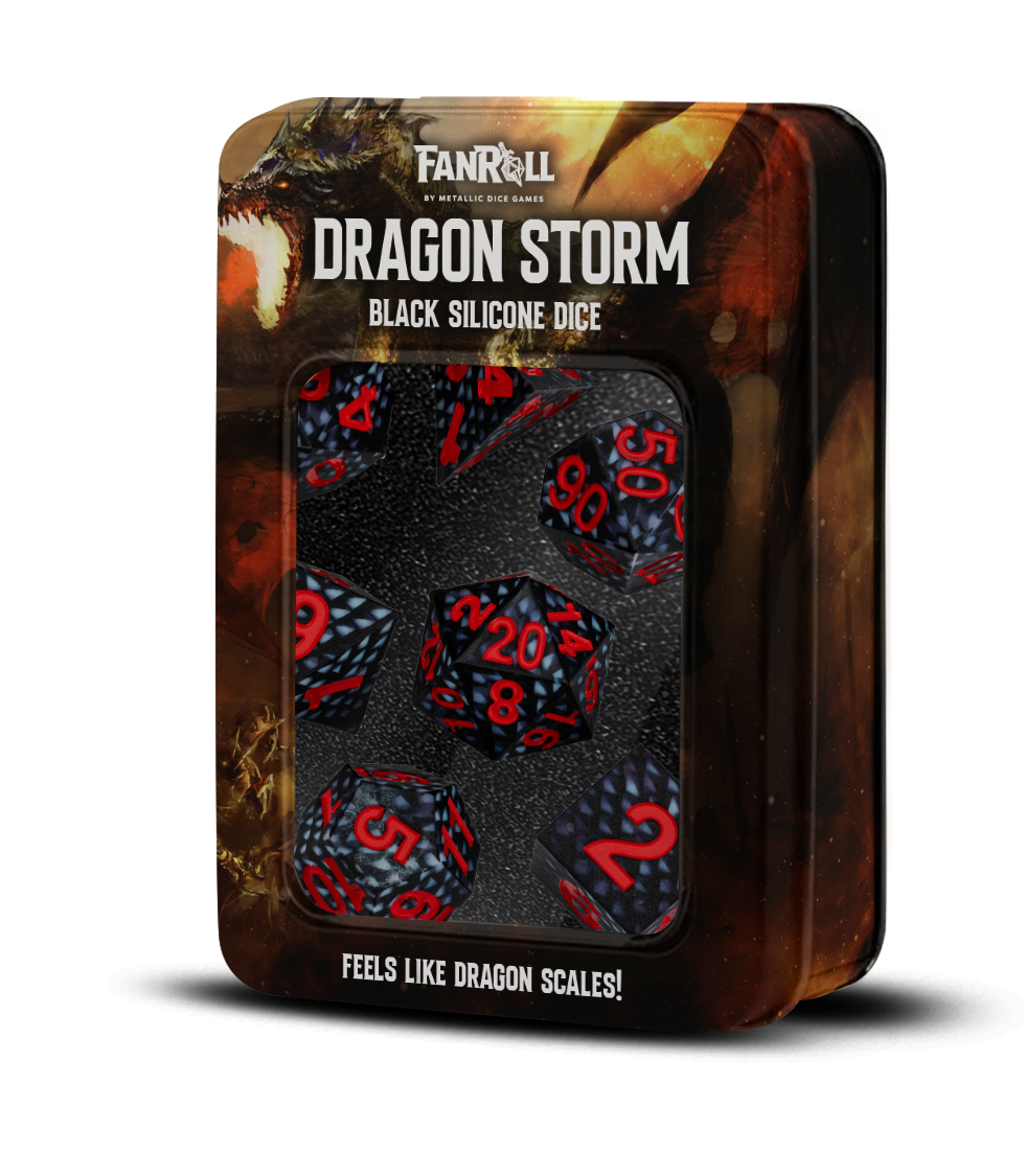 Dragon Storm Silicon Dice Set: Black Dragon Scales