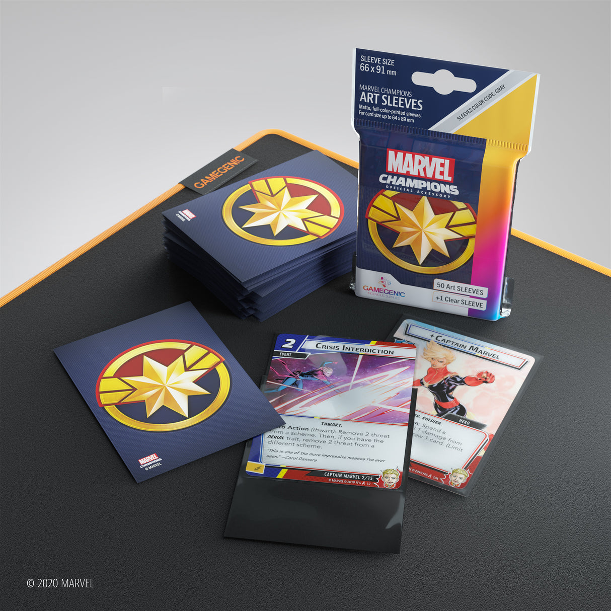 Marvel Champions Art Sleeves: Captain Marvel