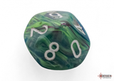 Chessex - Mega-Hedral Festive Waterlilly/White 7-Die Set