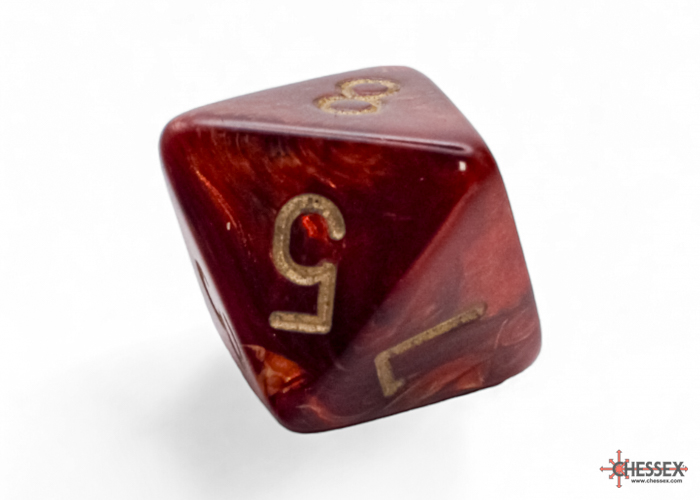 Chessex - Mega-Hedral Scarab Scarlet/Gold 7-Die Set