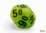 Chessex - Mega-Hedral Vortex Bright Green/Black 7-Die Set