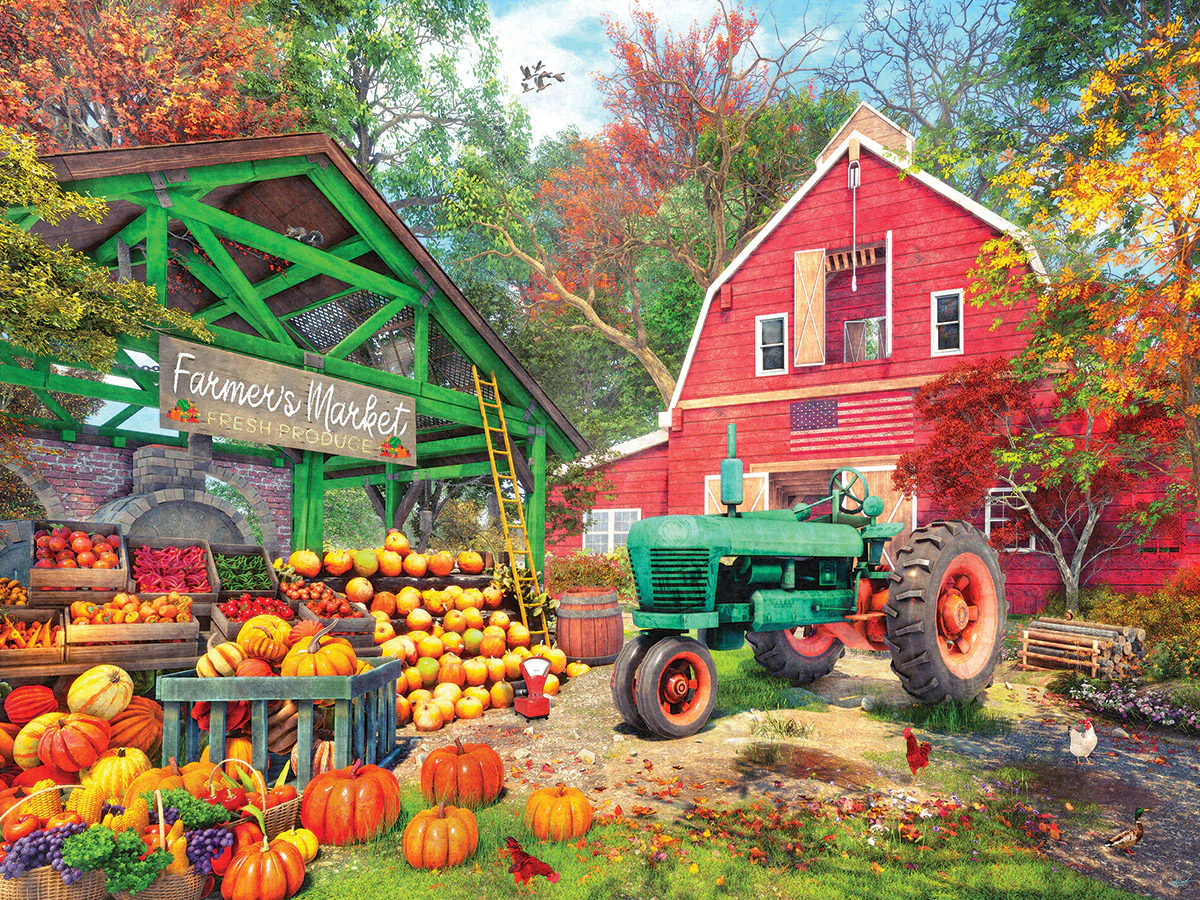 Farmer's Market - 500 Piece Jigsaw Puzzle White Mountain