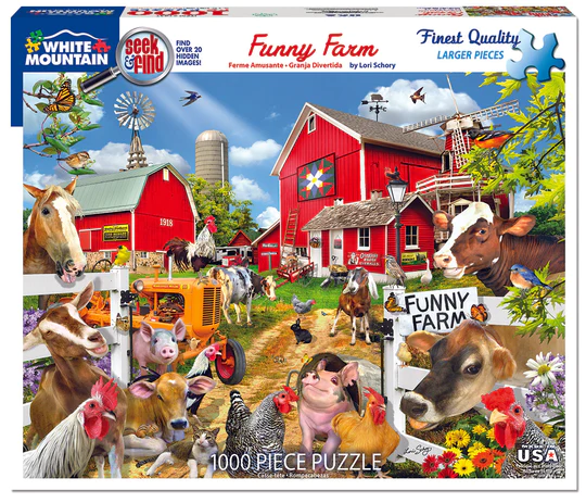 Funny Farm Seek & Find (1497PZ) - 1000 Piece Jigsaw Puzzle
