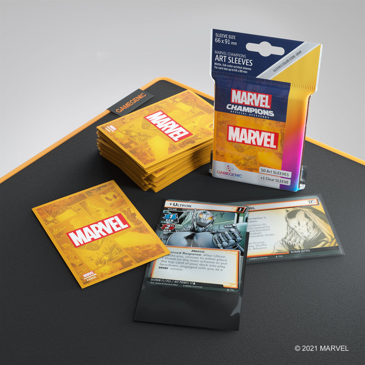 Marvel Champions Art Sleeves: Marvel Orange