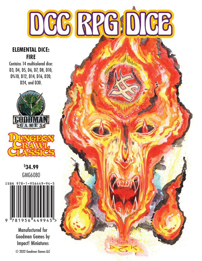 DCC Dice: Elemental Dice Set - Fire (14 Dice Set)