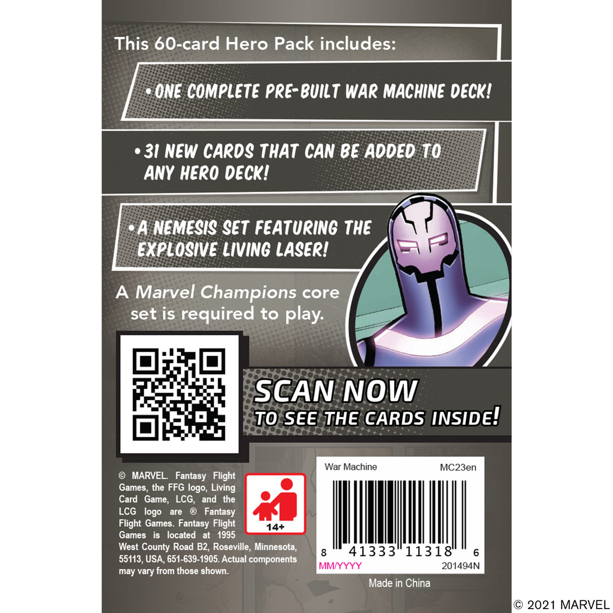 Marvel Champions: The Card Game- War Machine Hero Pack