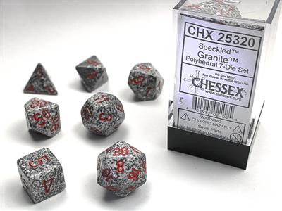 Chessex - Speckled Polyhedral Granite 7-die set