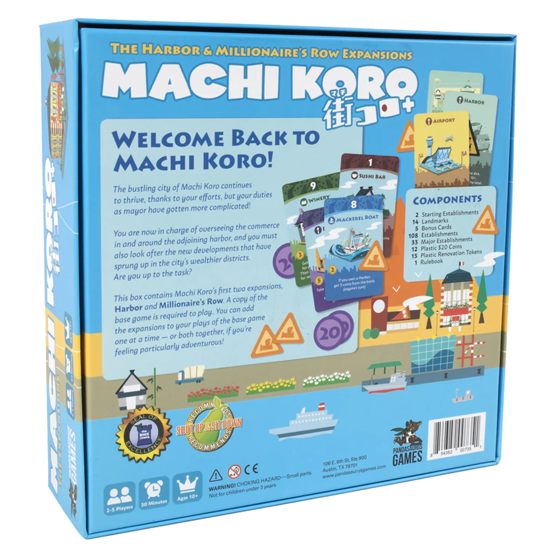 Machi Koro: The Harbors & Millionaire's Row Expansions