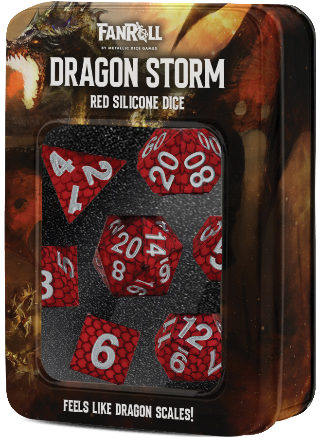 Dragon Storm Silicon Dice Set: Red Dragon Scales