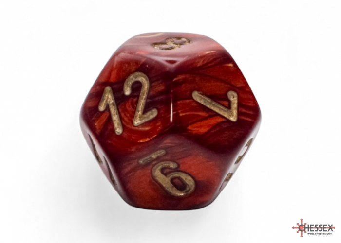 Chessex - Mega-Hedral Scarab Scarlet/Gold 7-Die Set