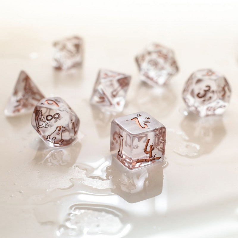 Dogs Dice Set Bubbles by Q-Workshop