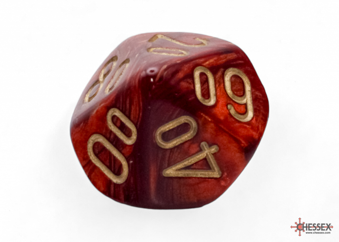 Chessex - Mega-Hedral Scarab Scarlet/Gold 7-Die Set