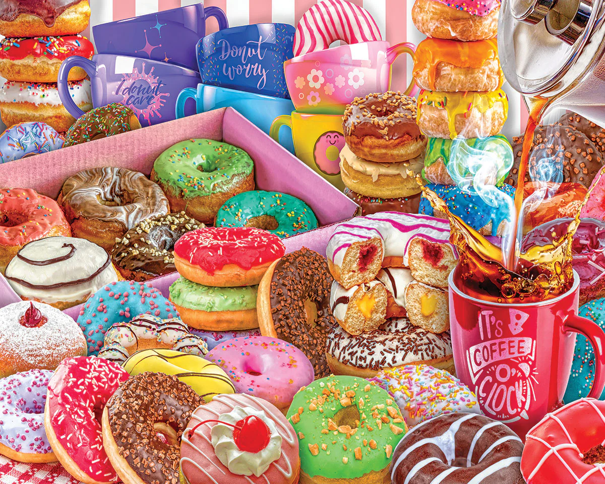 Donuts & Coffee - 1000 Piece Jigsaw Puzzle White Mountain