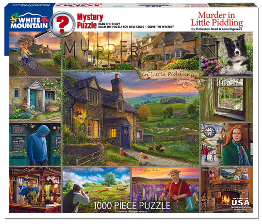 Murder in Little Piddling - 1000 Piece Jigsaw Puzzle White Mountain