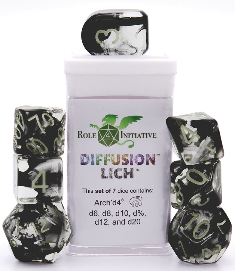 Polyhedral Dice: Diffusion Lich - set of 7