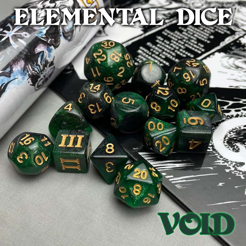 DCC Dice: Elemental Dice Set - Void (14 Dice Set)