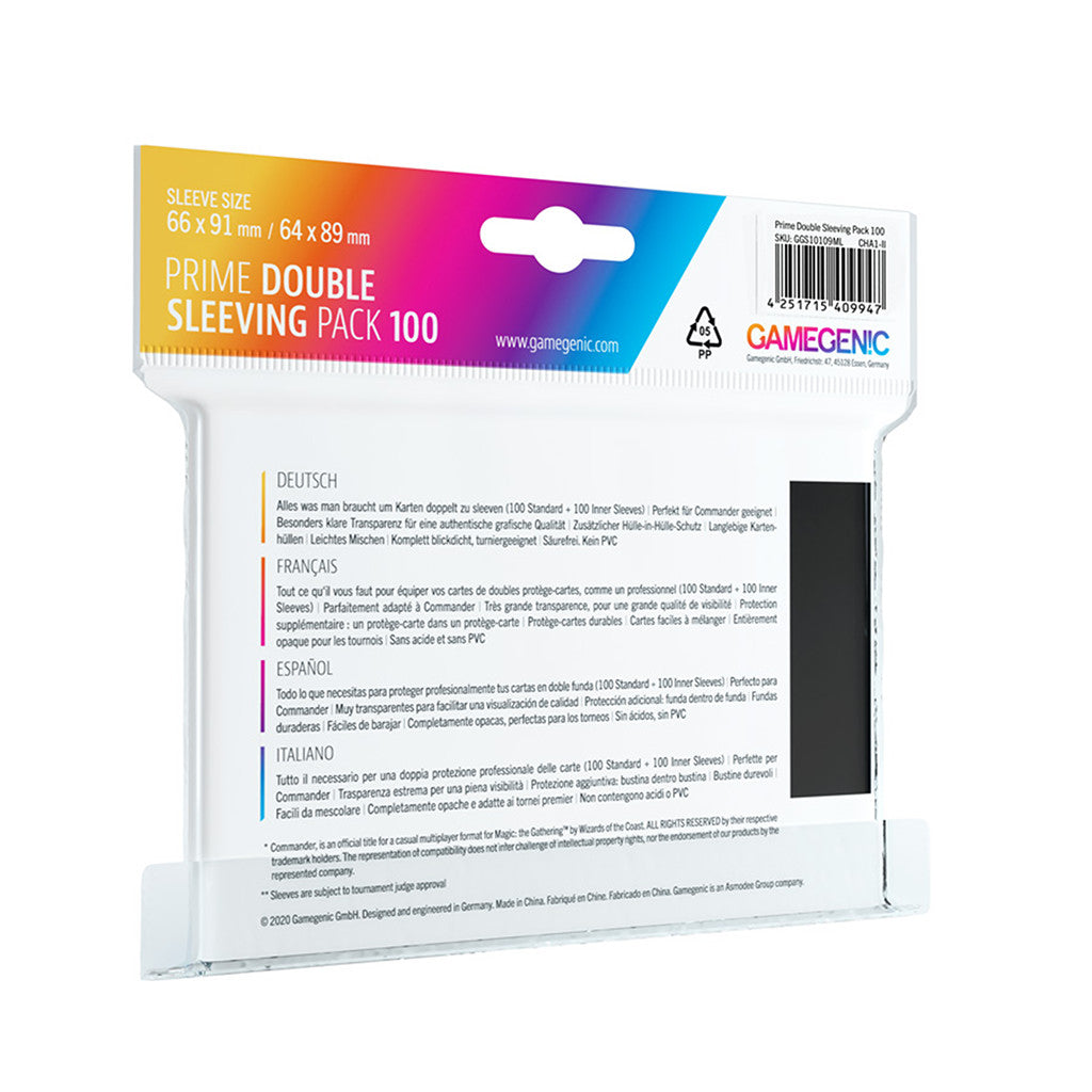 Gamegenic: Prime Double Sleeving Pack 100