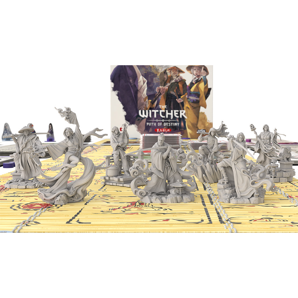 The Witcher: Path of Destiny Ronin board game partnership tracks and ability cards detail