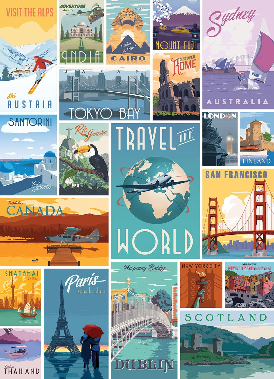 Travel the World - 1000pc Puzzle Twist